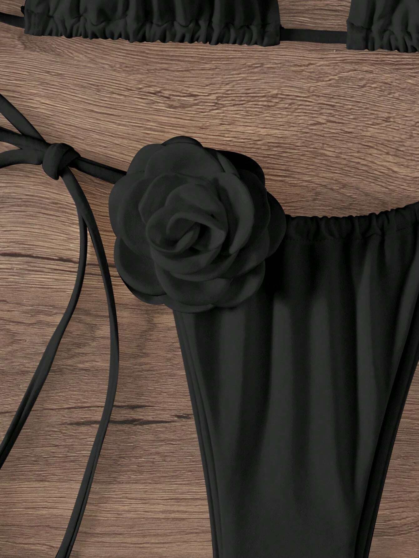 Black Rose - Triangle Bikini with push-up cups