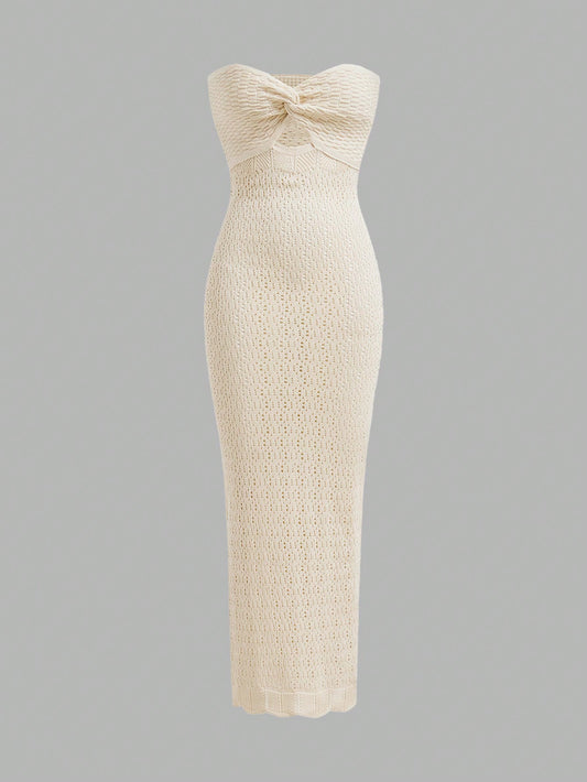 Creamy Crochet Dress