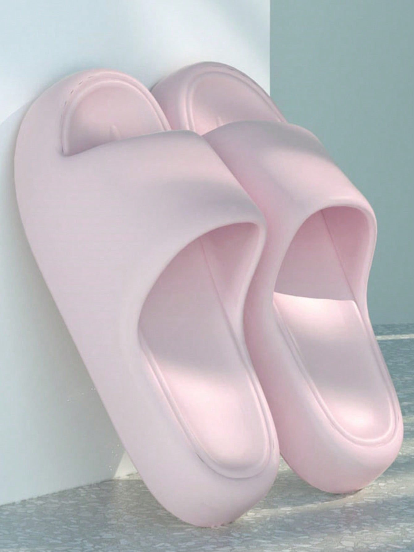 3Cm White Thick Sole Soft & Comfortable Casual Ladies House Slippers