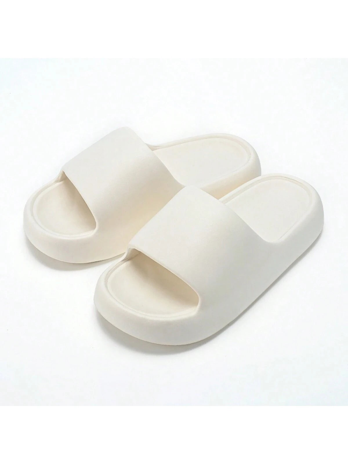 3Cm White Thick Sole Soft & Comfortable Casual Ladies House Slippers