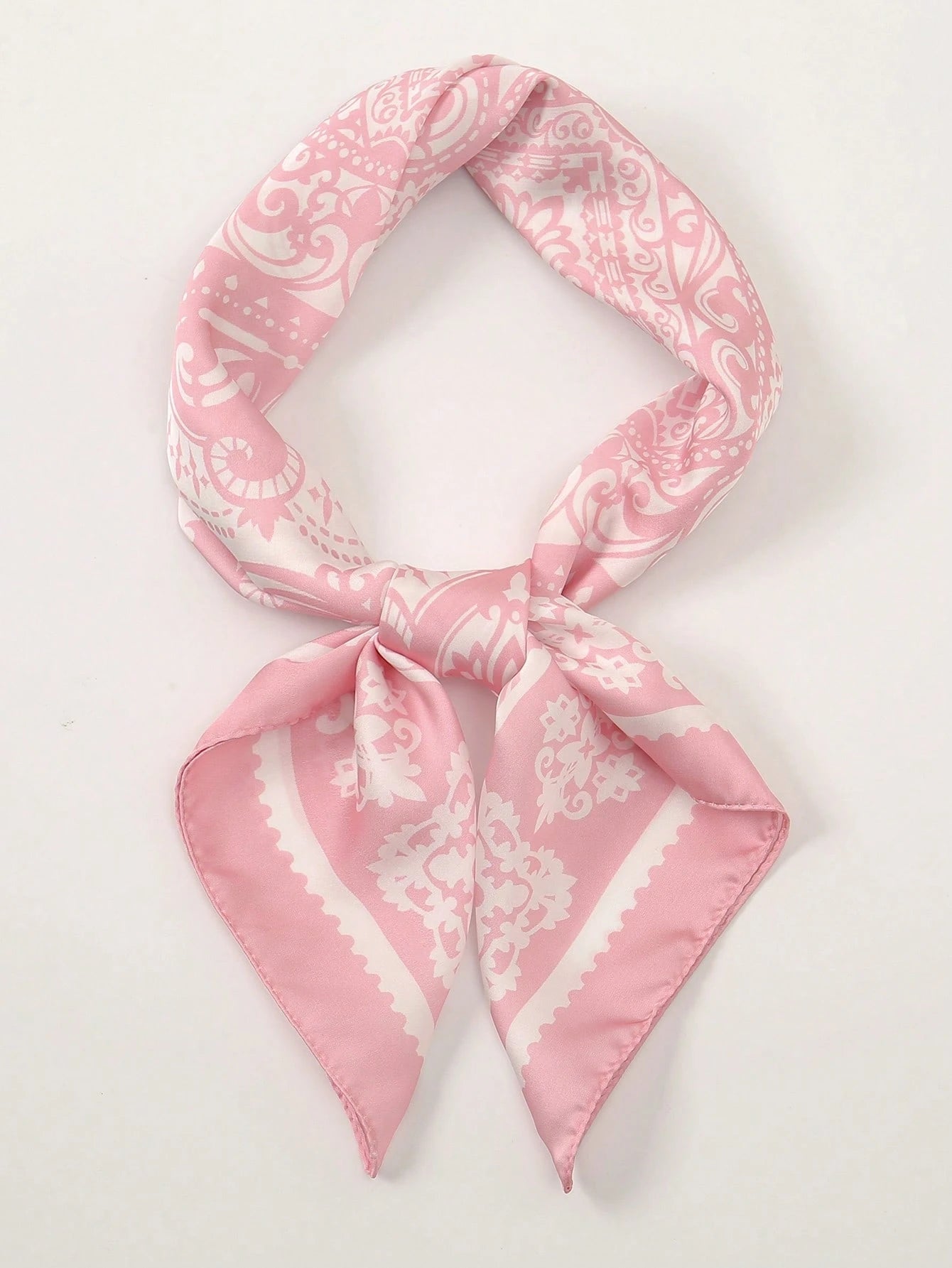 1Pc Simple Printed 70Cm Square Scarf, New Spring Bandana for Women, Versatile Waist Belt Accessory, Headband, Fashion Neckerchief