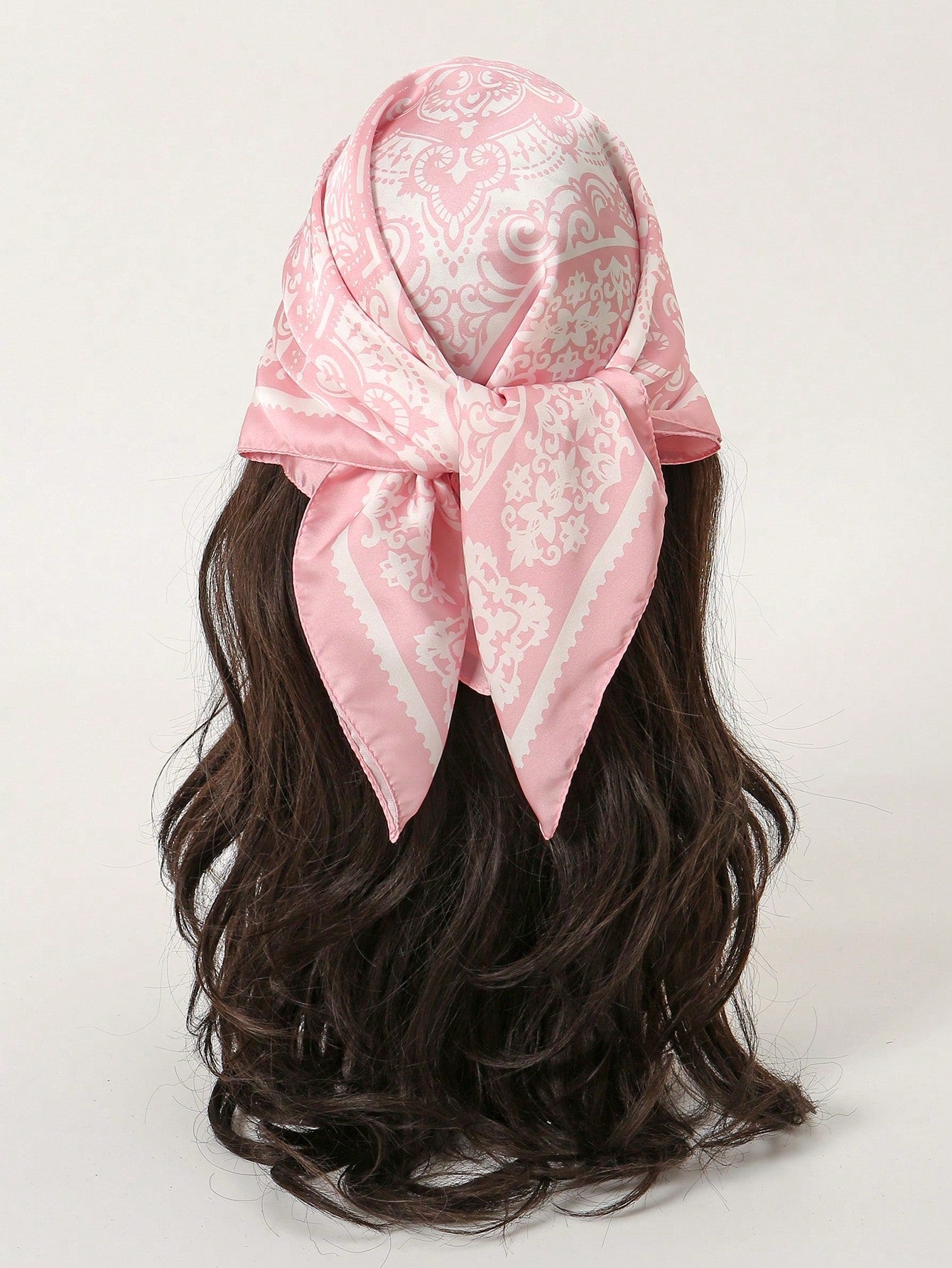 1Pc Simple Printed 70Cm Square Scarf, New Spring Bandana for Women, Versatile Waist Belt Accessory, Headband, Fashion Neckerchief