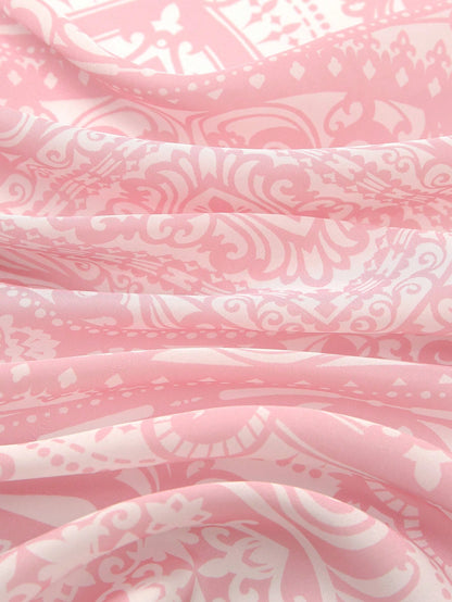 1Pc Simple Printed 70Cm Square Scarf, New Spring Bandana for Women, Versatile Waist Belt Accessory, Headband, Fashion Neckerchief