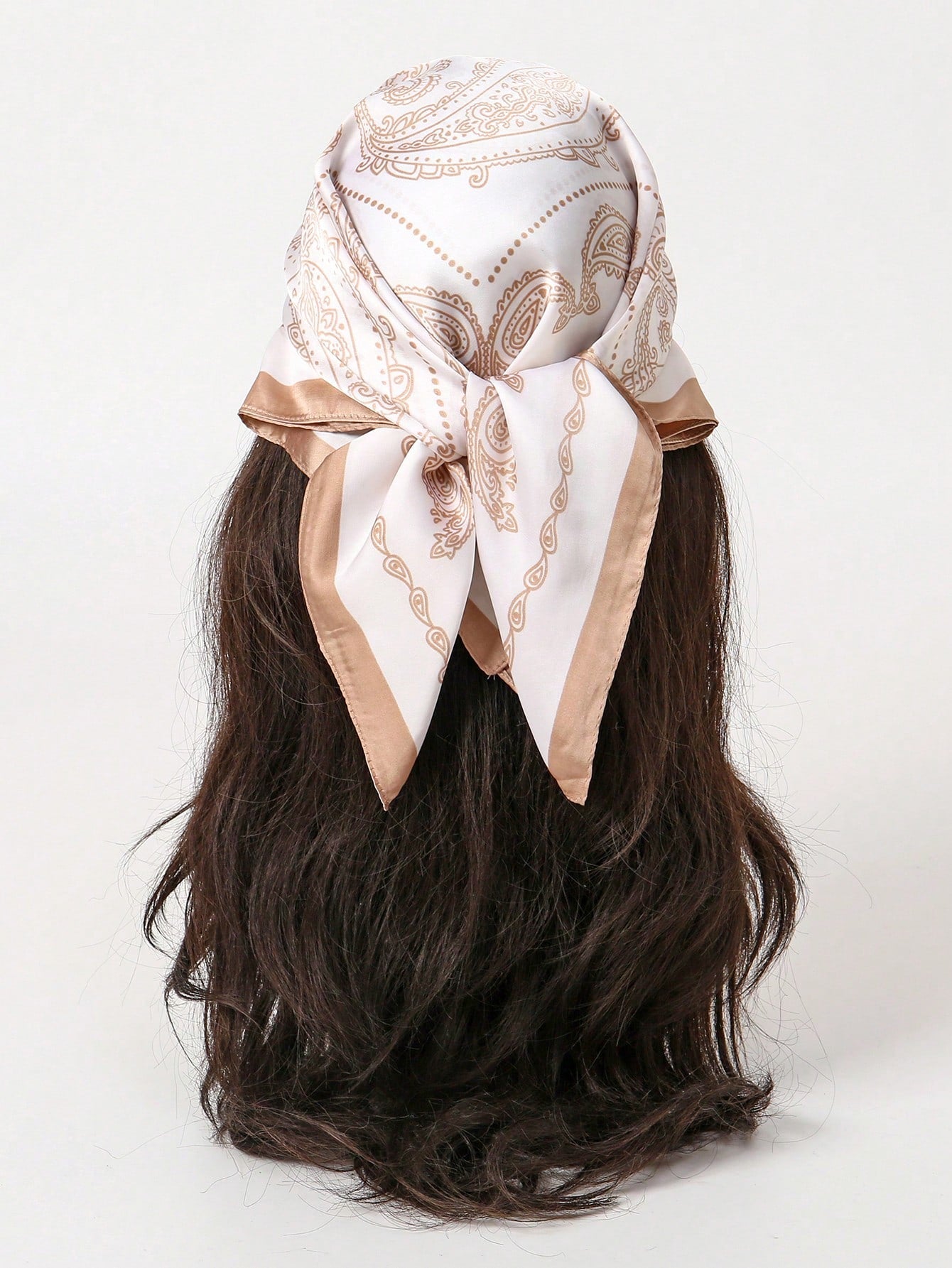 1Pc Simple Floral Printed 70Cm Square Scarf, New Classic Bandana for Women, Versatile Headband, Belt, Decor, Fashion Neckerchief